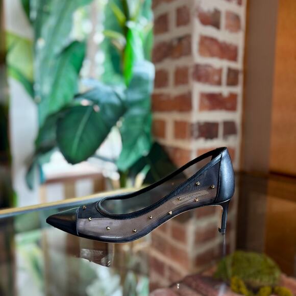 VALENTINO Mesh Embellished Shining Low Pumps - Picture 1 of 6